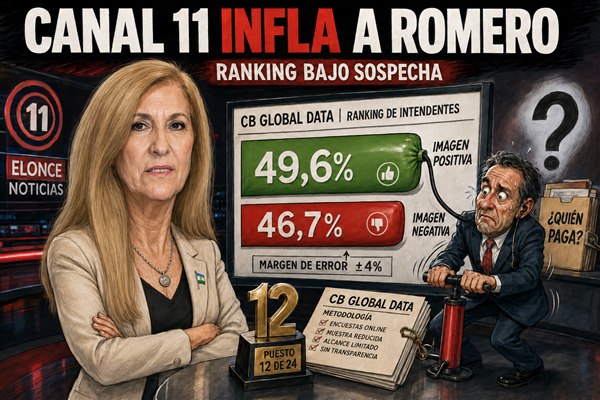 Rosario Romero inflada por Canal 11 mediante una encuesta y un ranking bajo sospecha