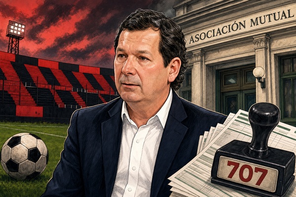 Caricatura de Adrián Bruffal entre Patronato, la Mutual Modelo y el código 707