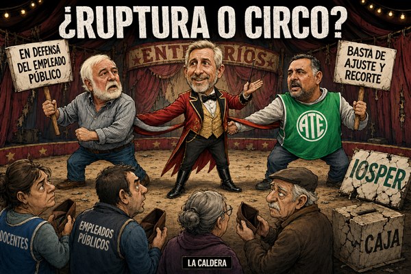 José Ángel Allende y Oscar Muntes junto a Rogelio Frigerio: ¿ruptura o circo sindical?